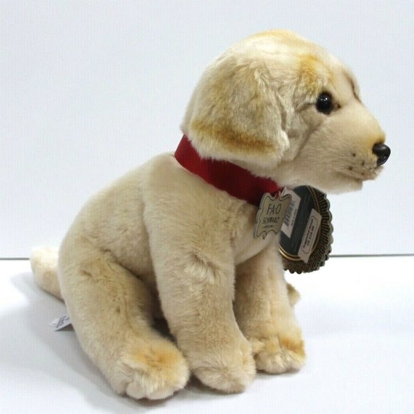 FAO Schwarz Labrador Puppy Dog Plush Stuffed Animal 10" - Picture 3 of 5
